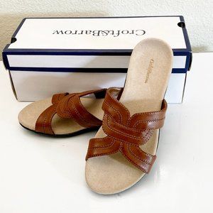 NEW IN BOX  Croft & Barrow Carla Flat Sandals Slides 6 NIB